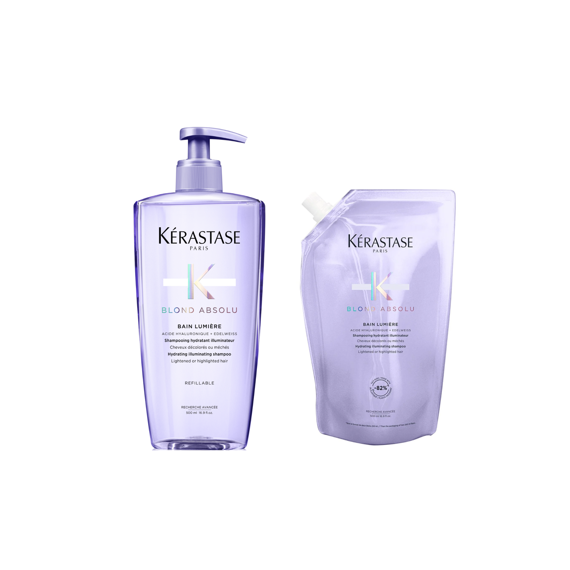 Kérastase Blond Absolu シャンプー セット Blond Absolu Eco-Refill Bundle | 500ml + 500ml | Kérastase